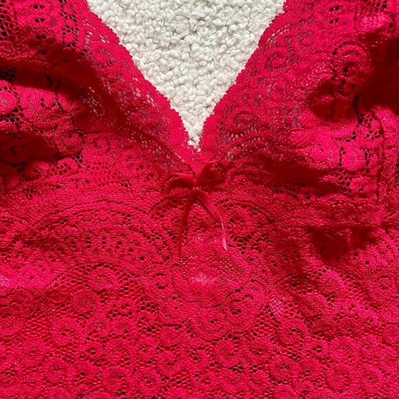 Vintage Victoria’s Secret Red Lace Longline Bralette M - Picture 3 of 4